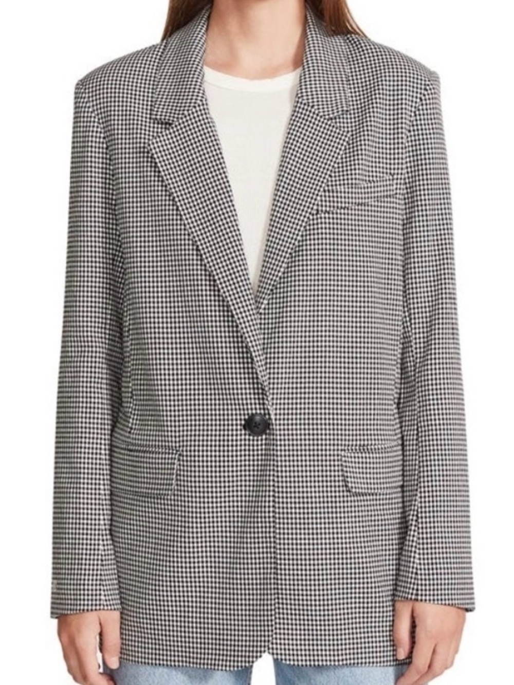 BB Dakota Black & White Houndstooth Blazer NWOT